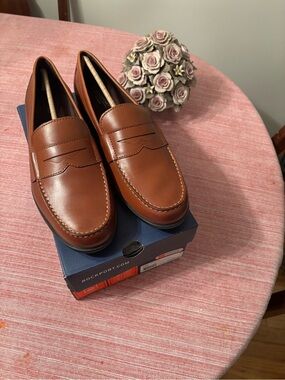 Rockport Men's Brown Penny Loafers - Classic Leather Slip-Ons